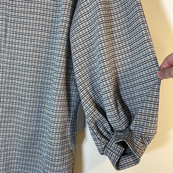 NWT. Max Studio Large Gingham Balloon Sleeve Pocket Shift Dress. - Picture 5 of 12